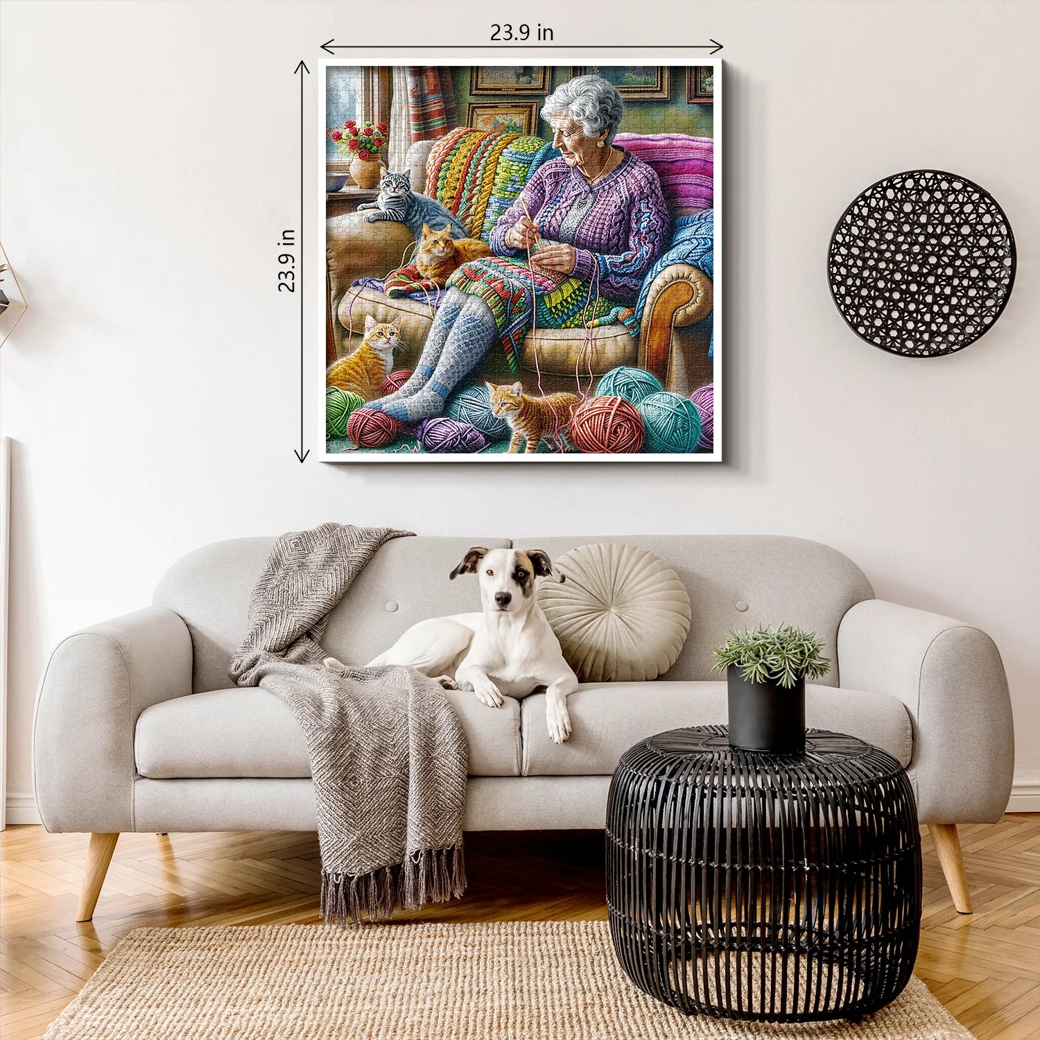 Grandma's Knitting Time Jigsaw Puzzle 1000 Pieces