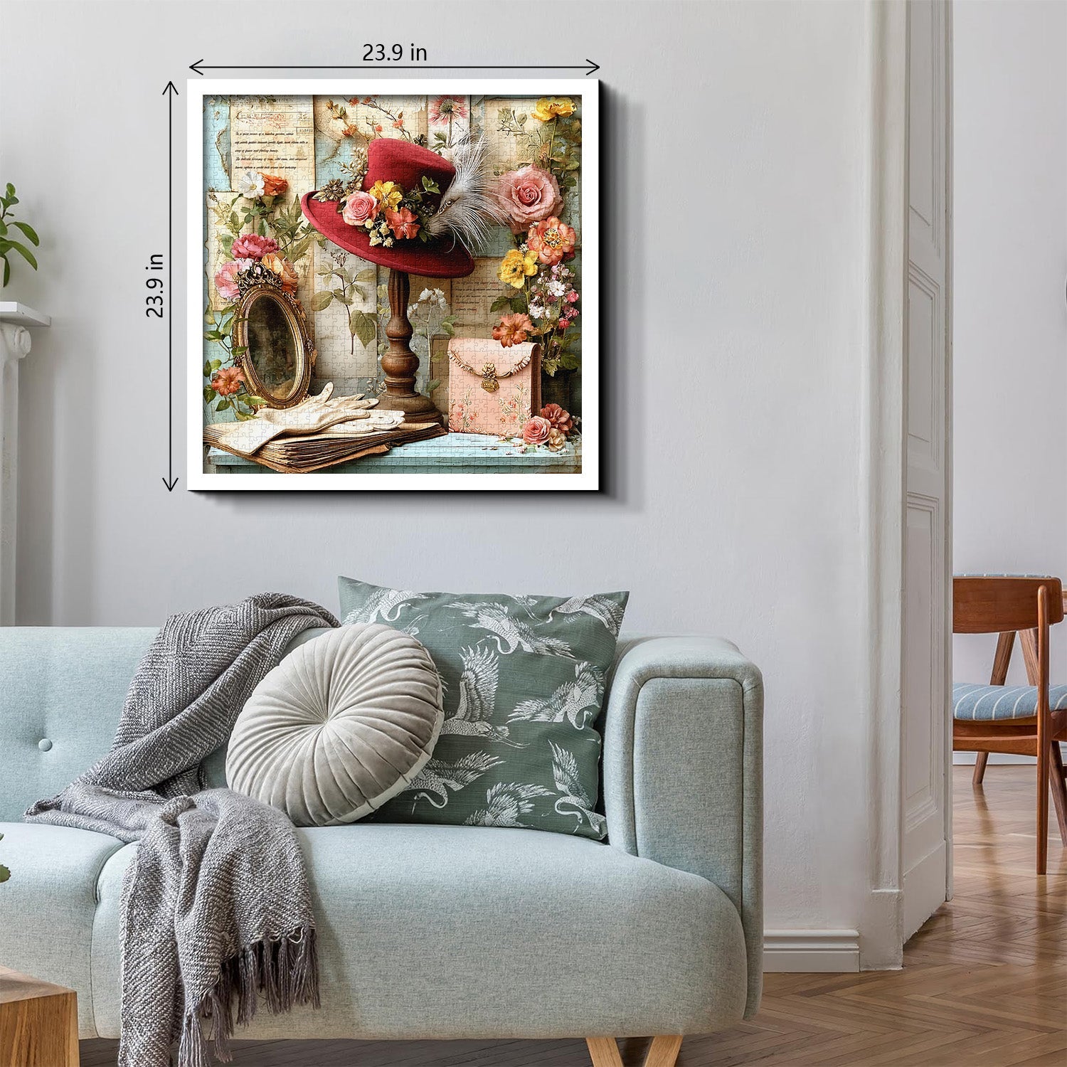 Puzzle con cappello floreale vintage da 1000 pezzi