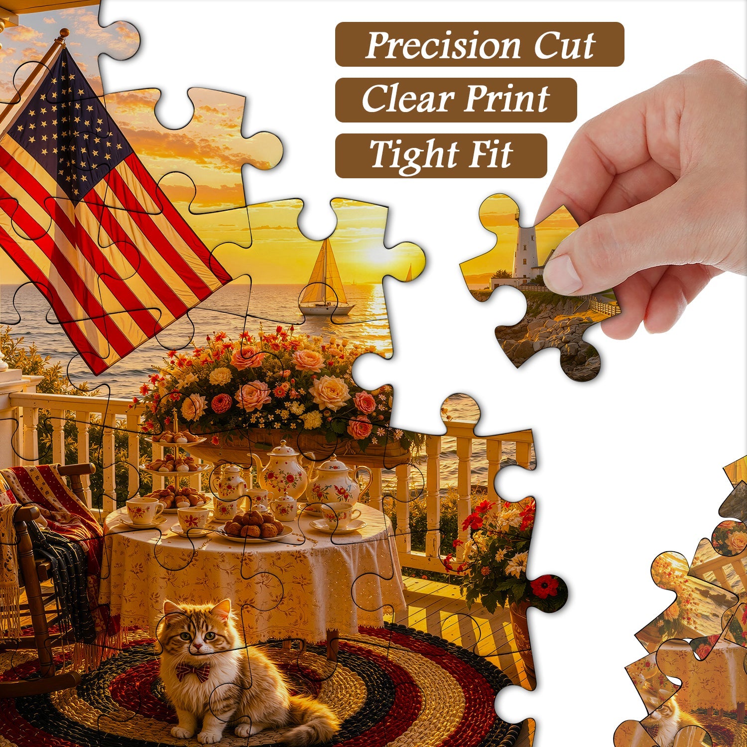 Lighthouse Porch Tea Jigsaw Puzzle 1000 Pieces