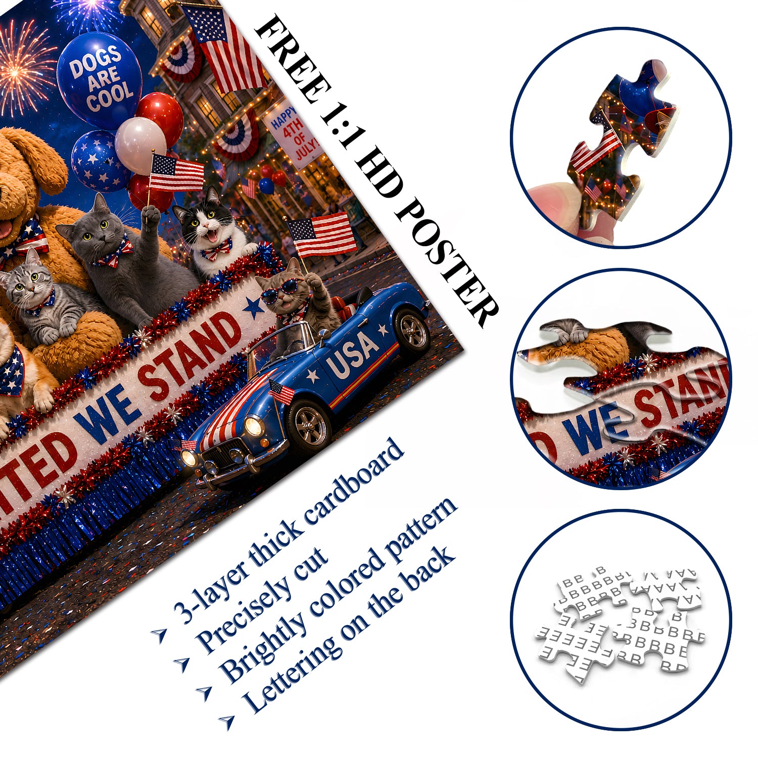 Parade Under Fireworks Jigsaw Puzzle 1000 Pieces