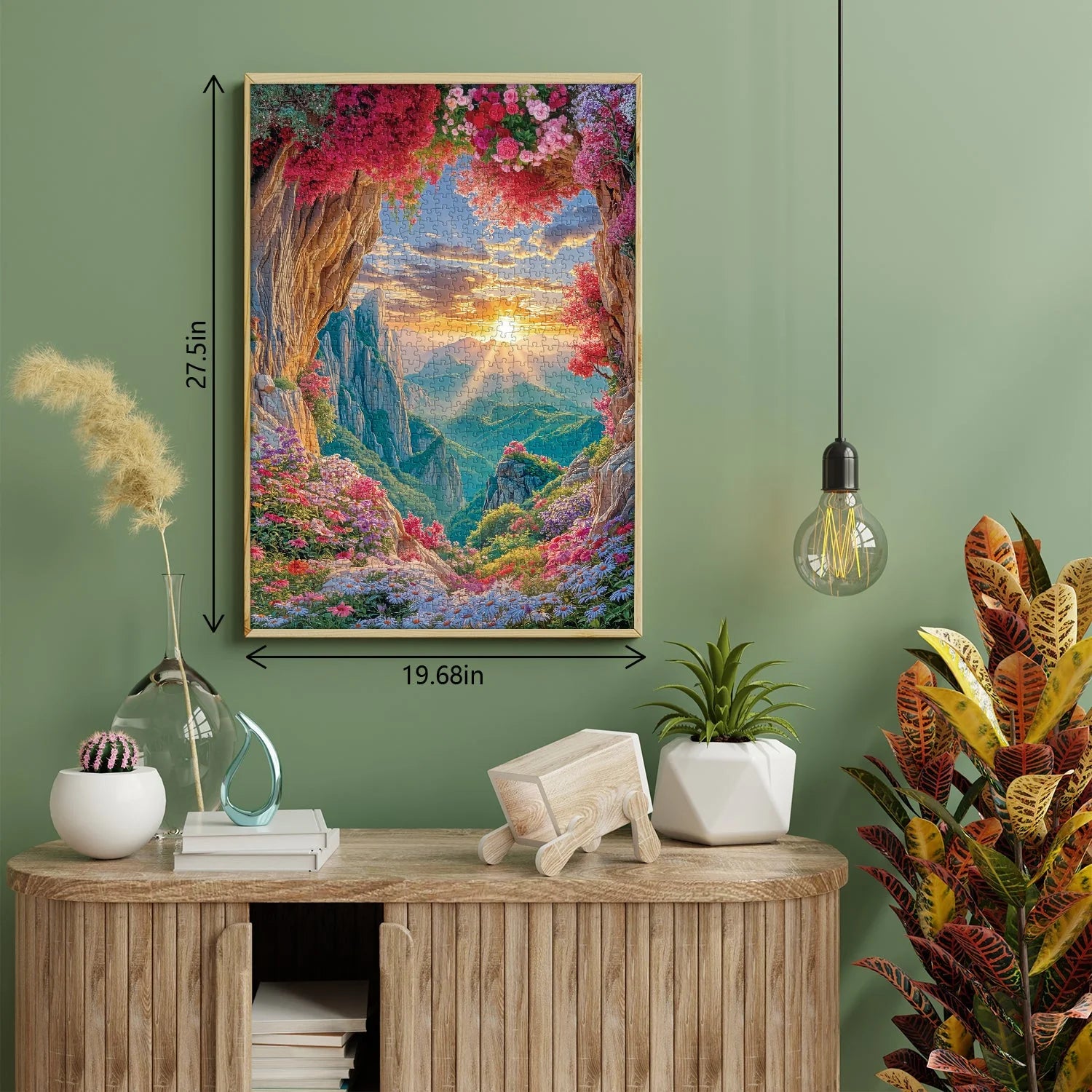 Flowers Cave Entrance Jigsaw Puzzle 1000 Pieces