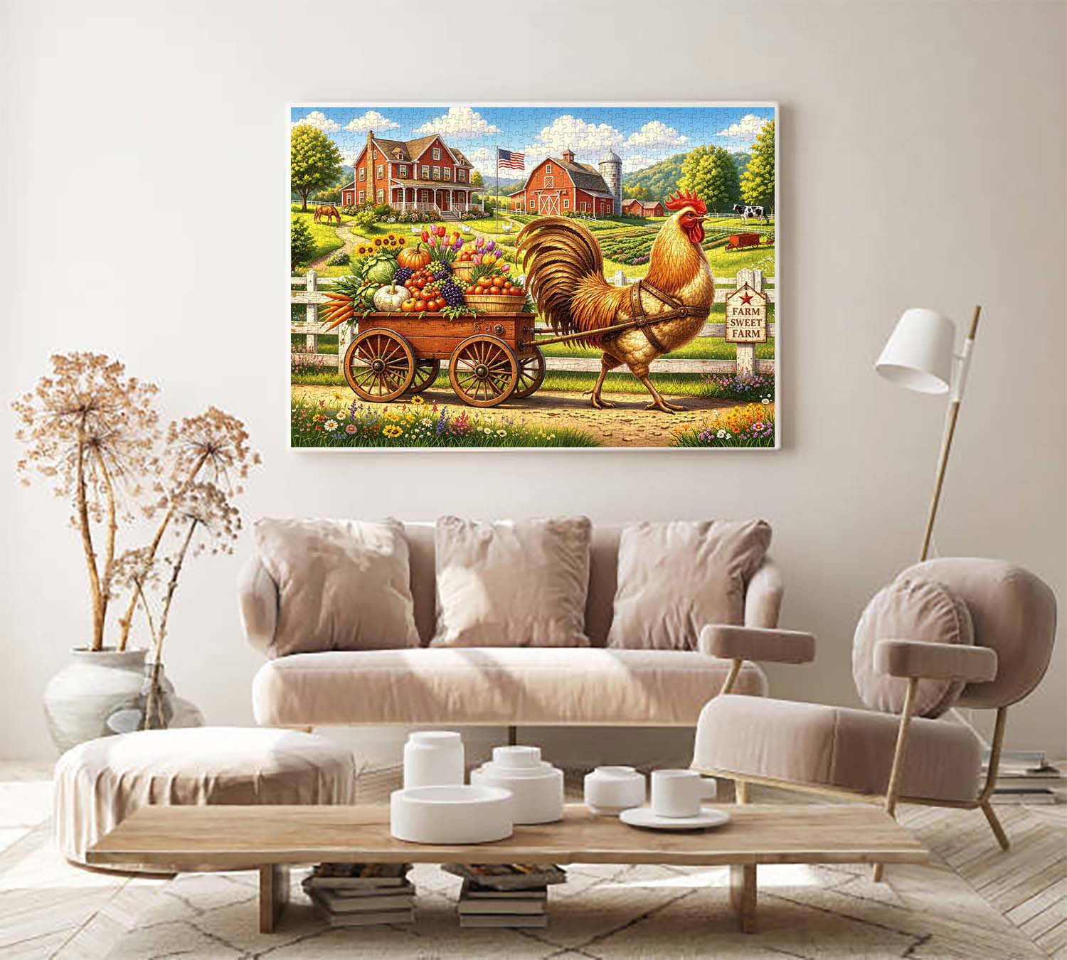 Farm Rooster Jigsaw Puzzle 1000 Pieces
