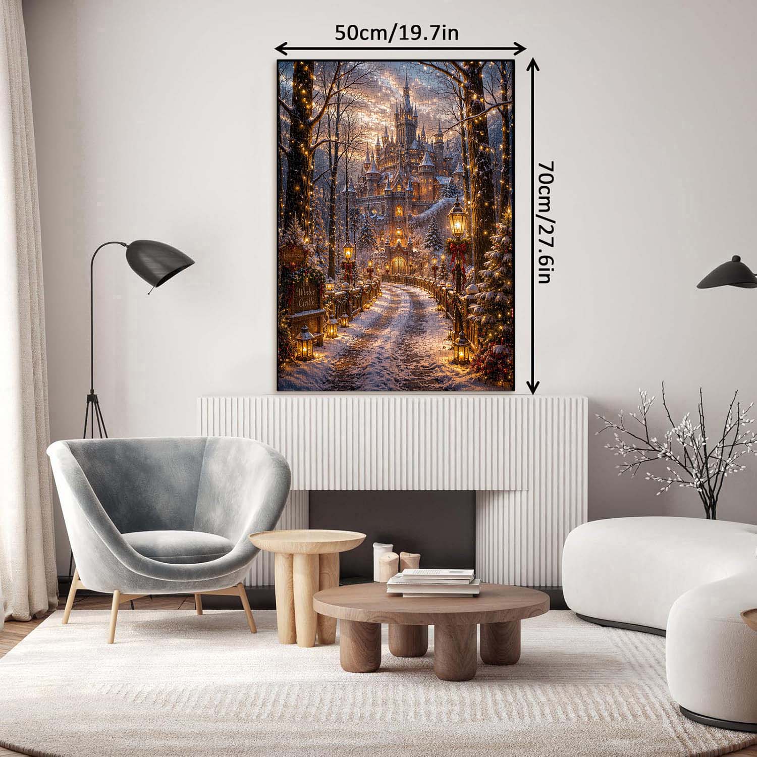 Winter Castle Glow Jigsaw Puzzle 1000 Pieces