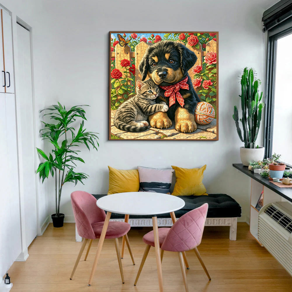 Cat and Dog Notes Jigsaw Puzzle 1000 Pieces