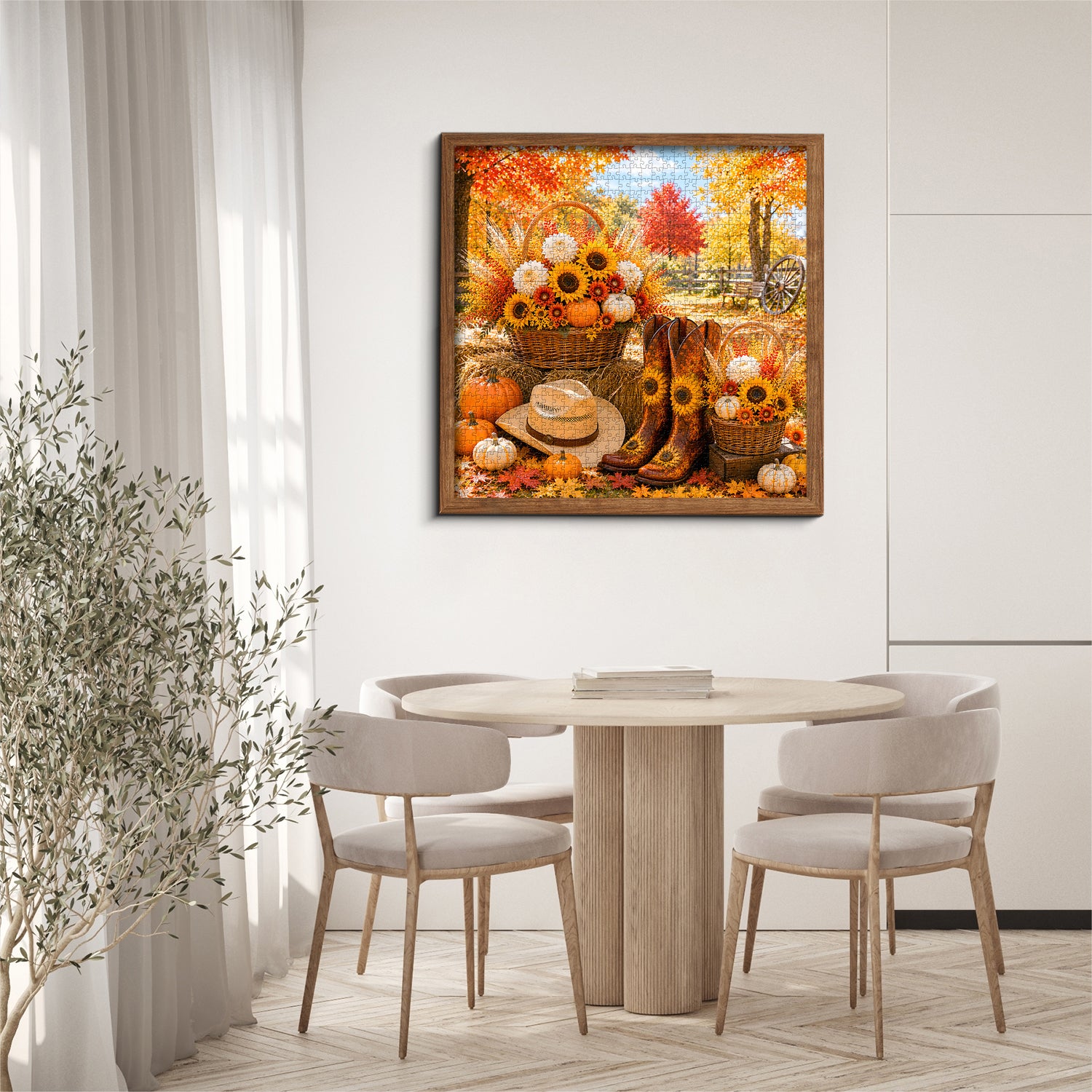 Golden Fall Market Jigsaw Puzzle 1000 Pieces