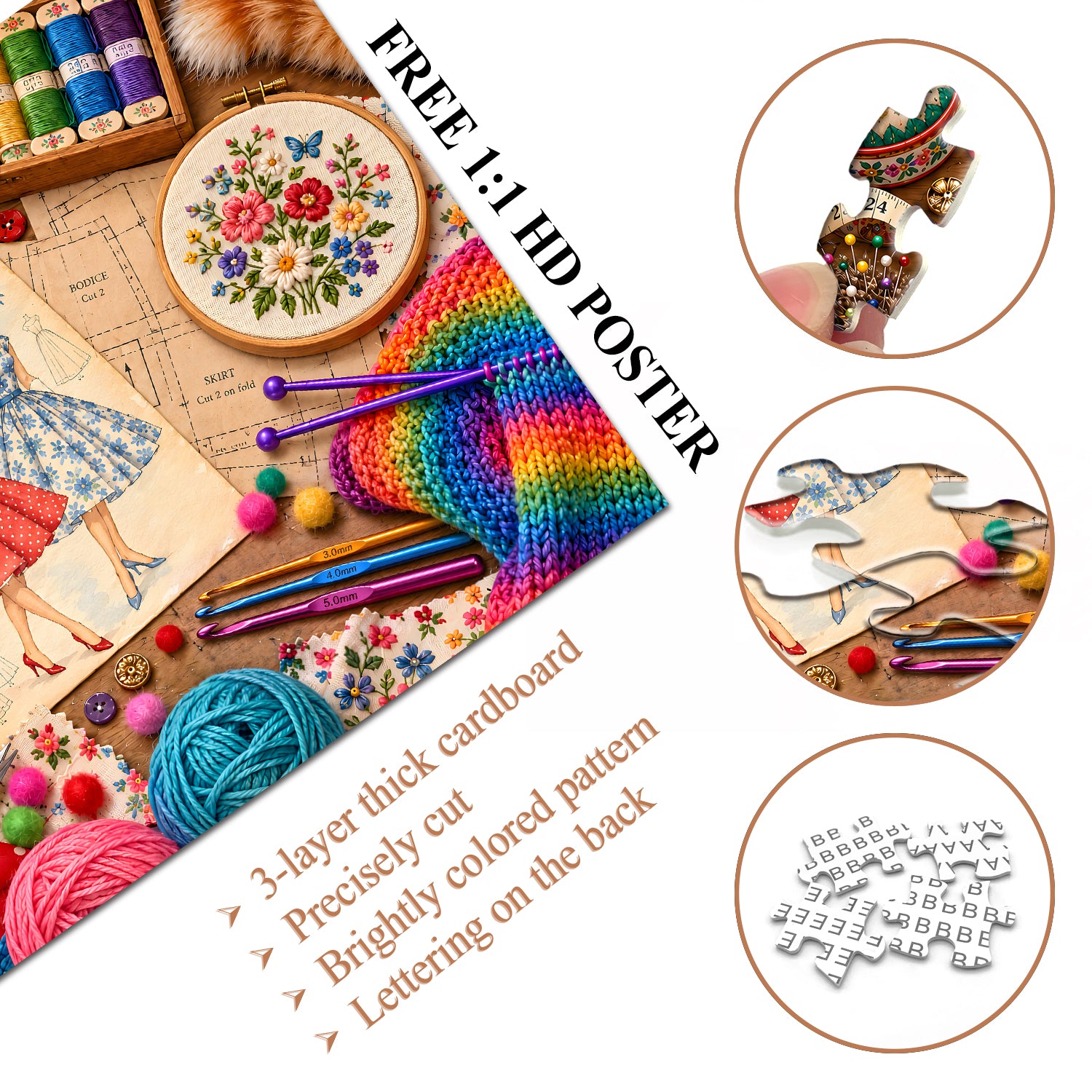 Sewing Treasure Table Jigsaw Puzzle 1000 Pieces