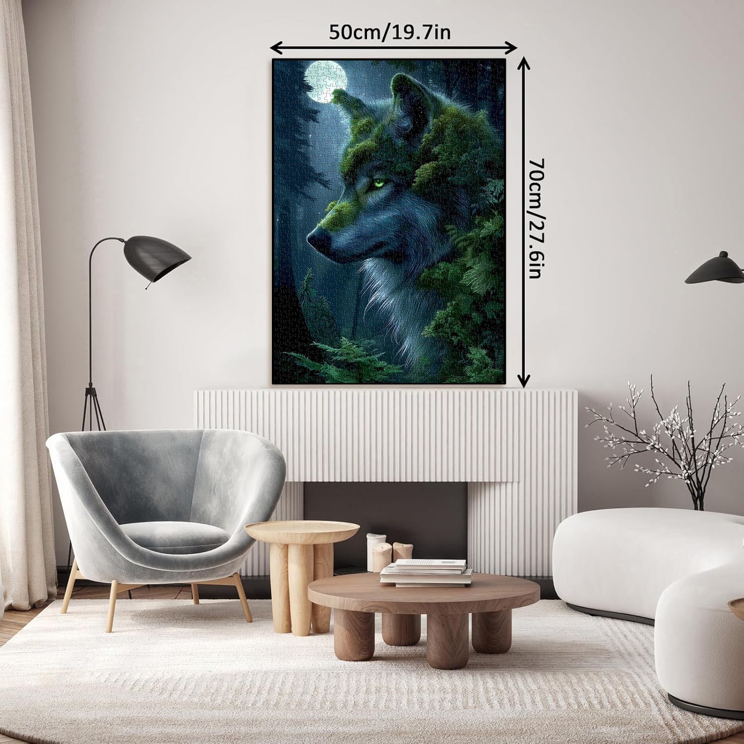 Mond Wolf Grove Puzzle 1000 Teile