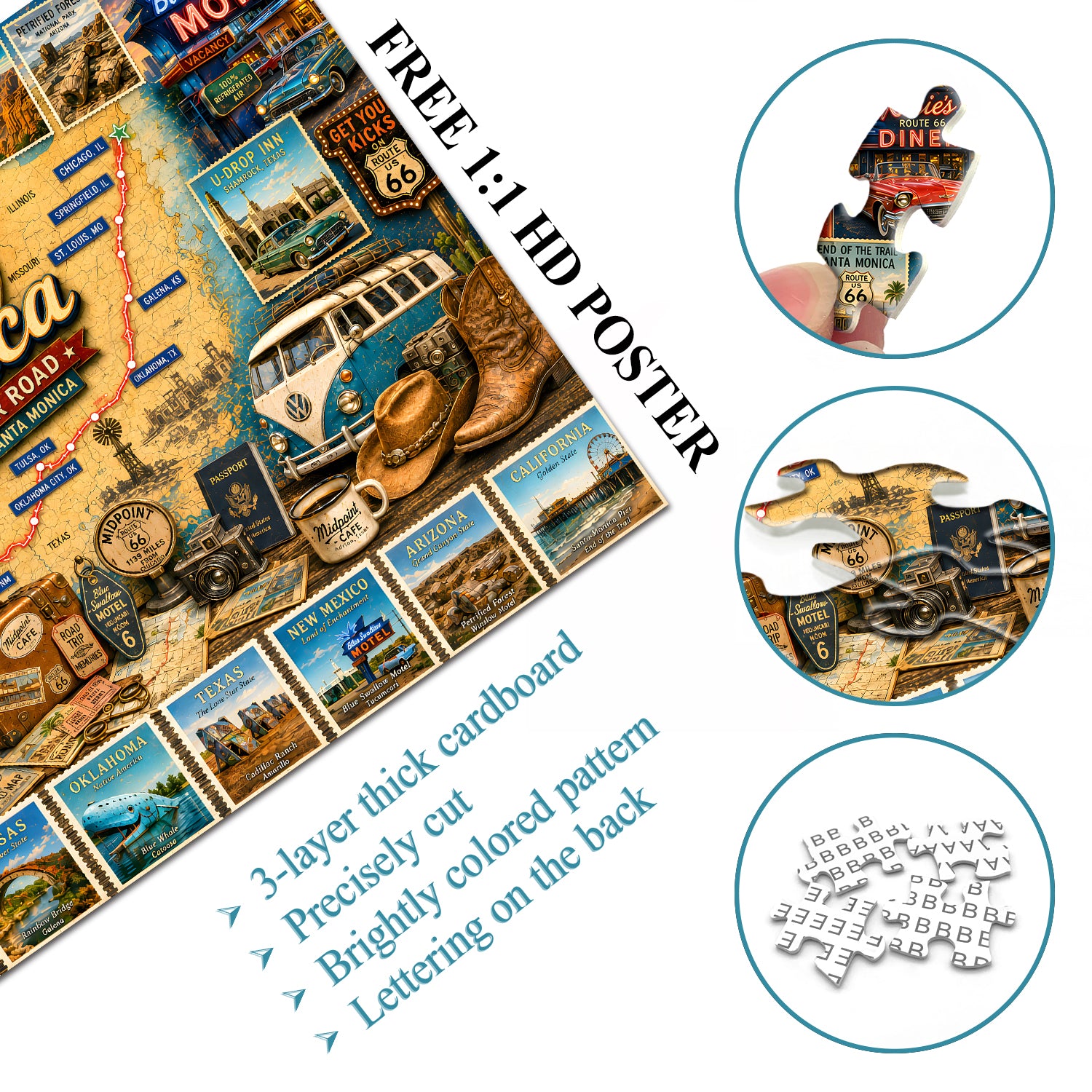 Route 66 Reisepuzzle 1000 Teile