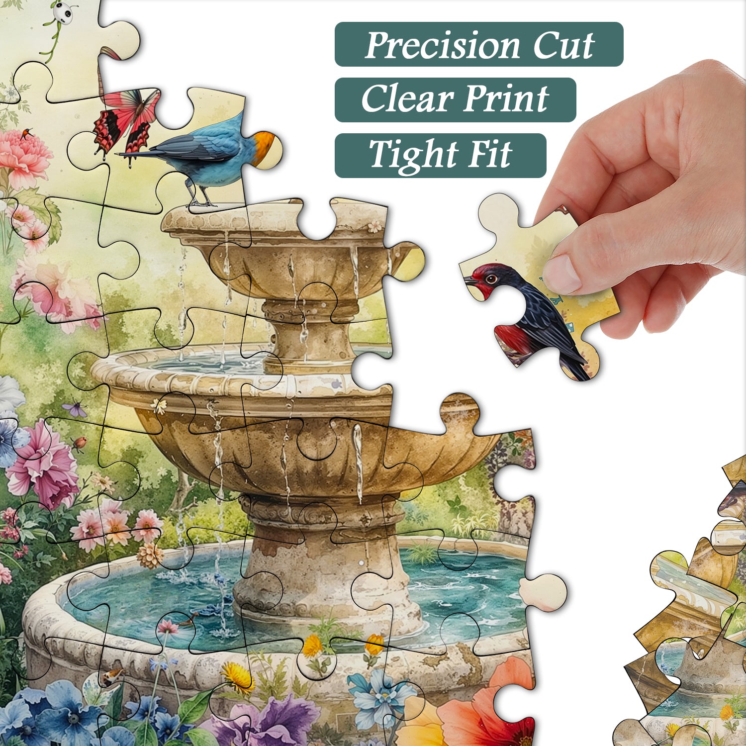 Garden Fountain Jigsaw Puzzle 1000 Pieces