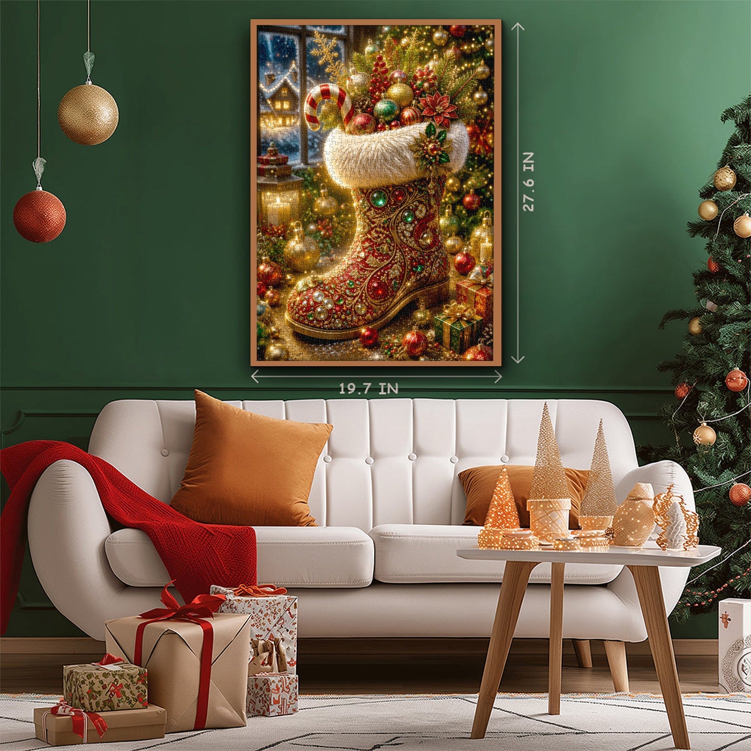 Festive Santa Boot Jigsaw Puzzle 1000 Pieces