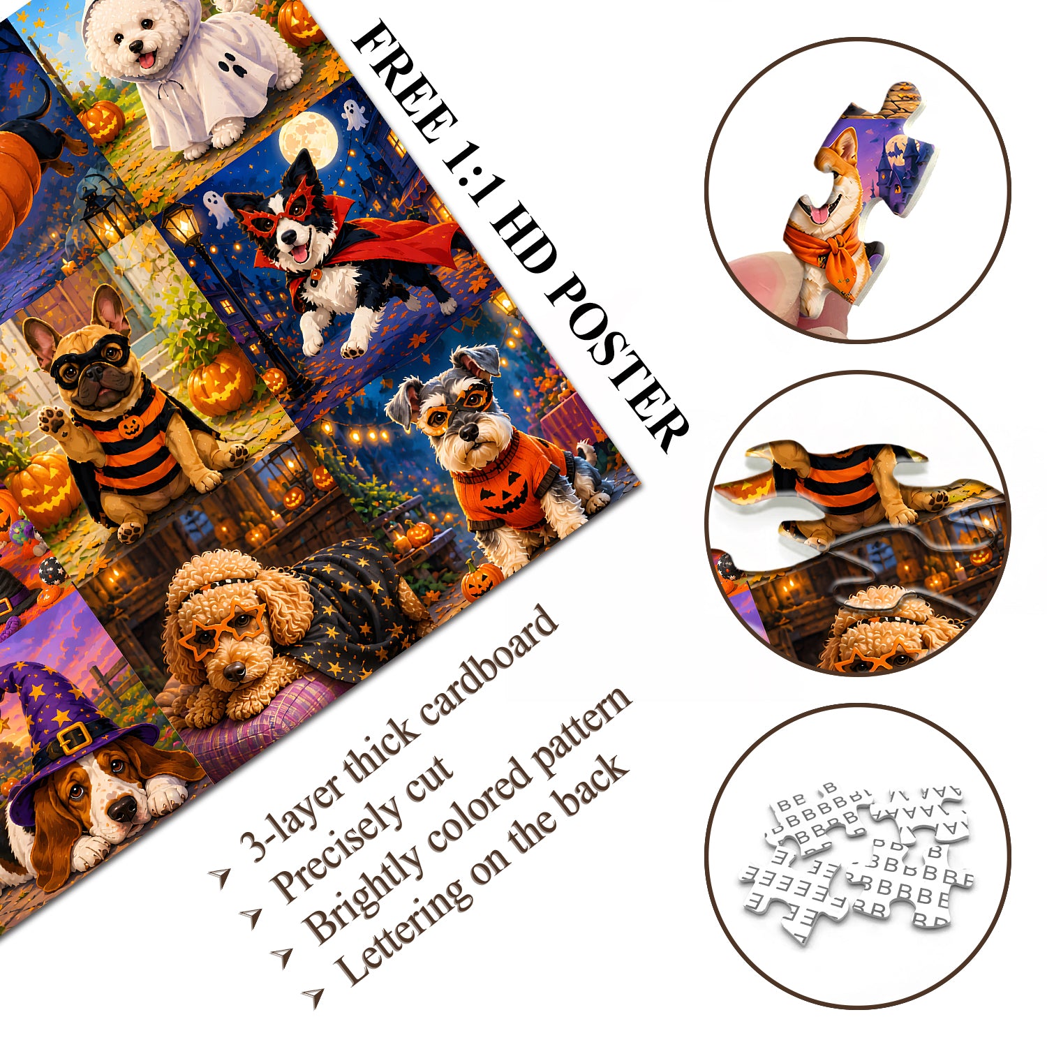 Halloween Puppy Parade Jigsaw Puzzle 1000 Pieces
