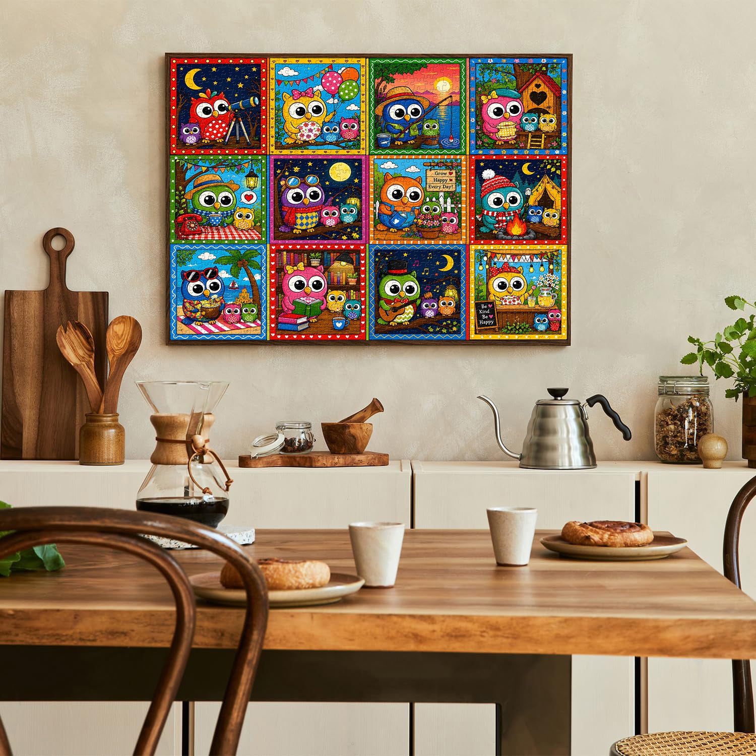 Niedliche Eulen-Kollektion, 1000-teiliges Puzzle