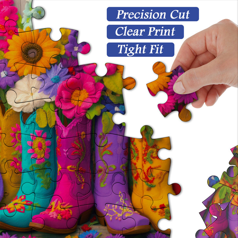 Botas florales rompecabezas rompecabezas 1000 piezas