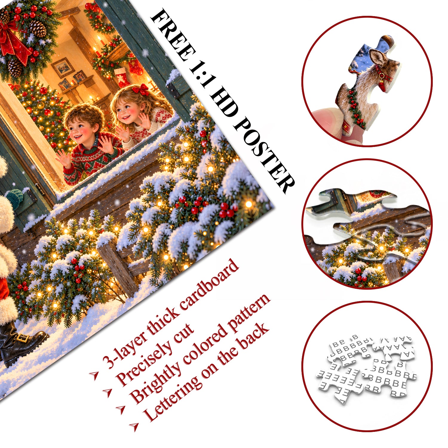Santa’s Christmas Visit Jigsaw Puzzle 1000 Pieces
