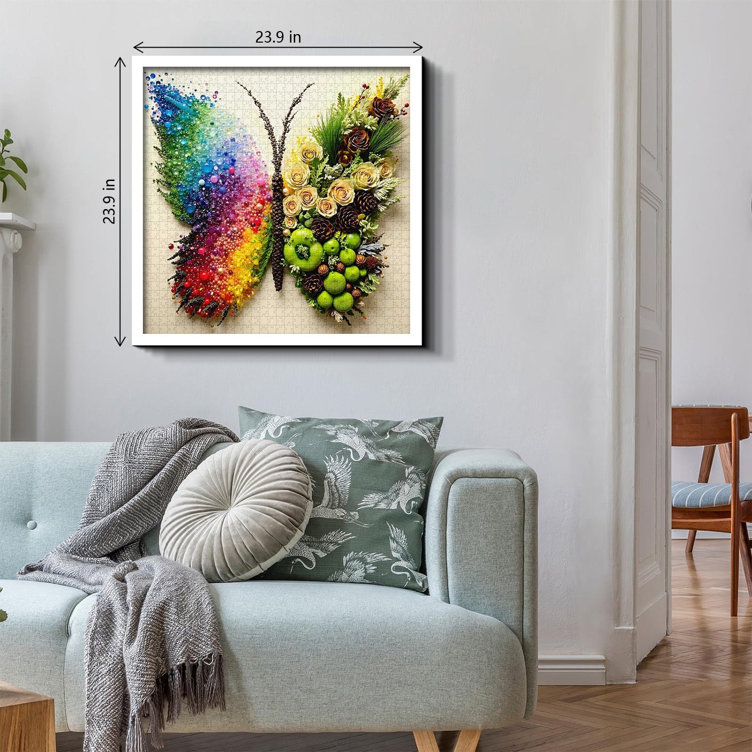 Puzzle con farfalla botanica da 1000 pezzi