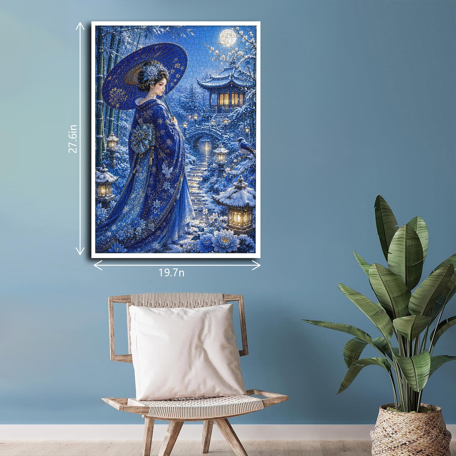 Snow Moon Garden Jigsaw Puzzle 1000 Pieces
