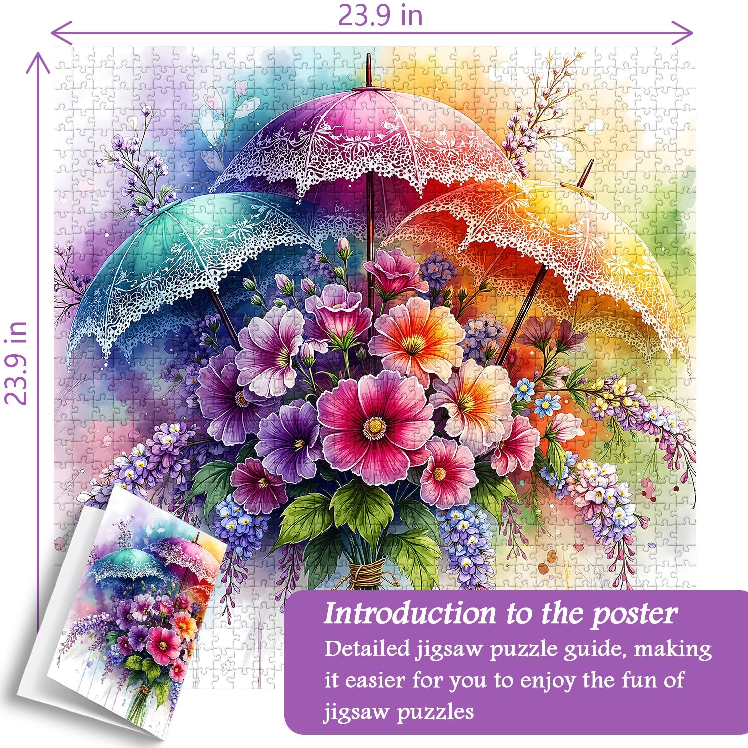Regenschirmblüten-Puzzle 1000 Teile