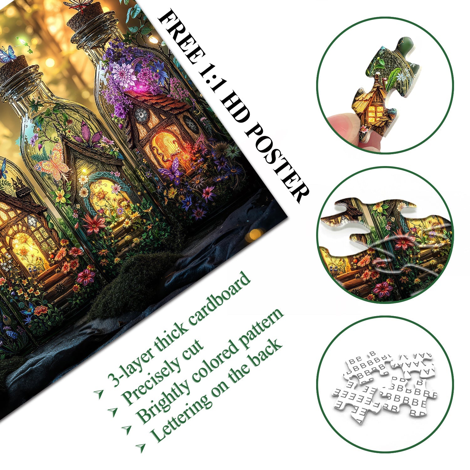 Mystical Bottles Gardens Jigsaw Puzzle 1000 Pieces