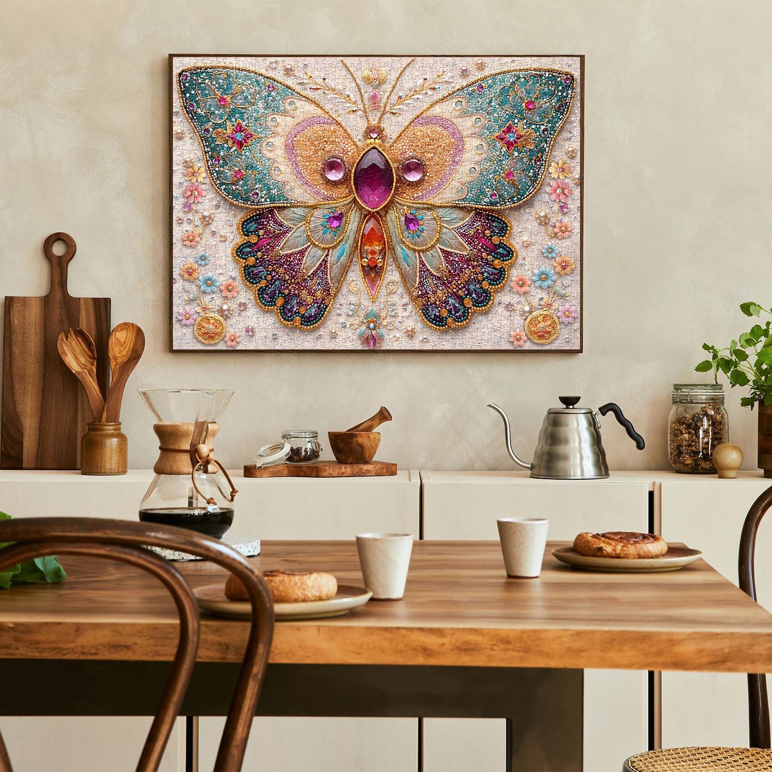 Puzzle con farfalla ingioiellata, 1000 pezzi