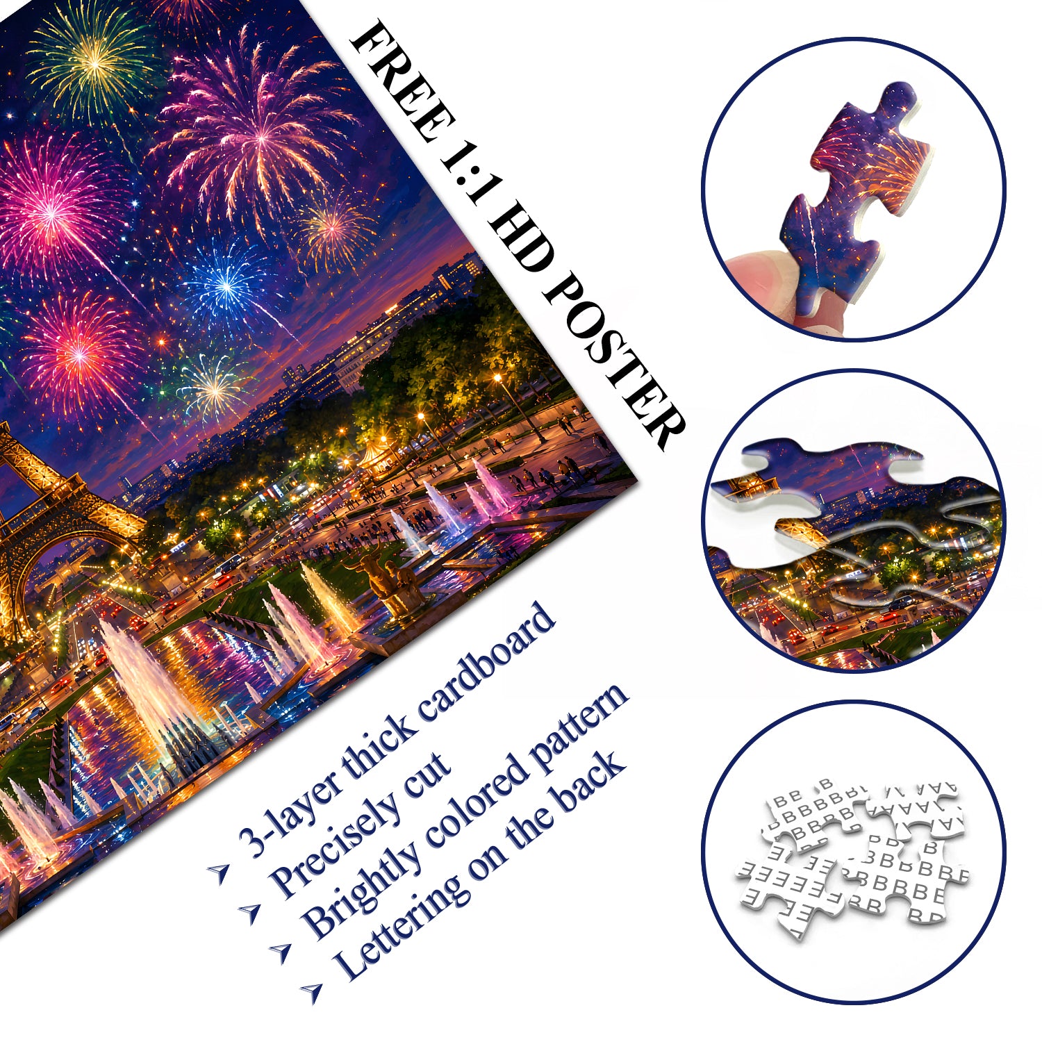 Eiffel Nightbloom Jigsaw Puzzle 1000 Pieces