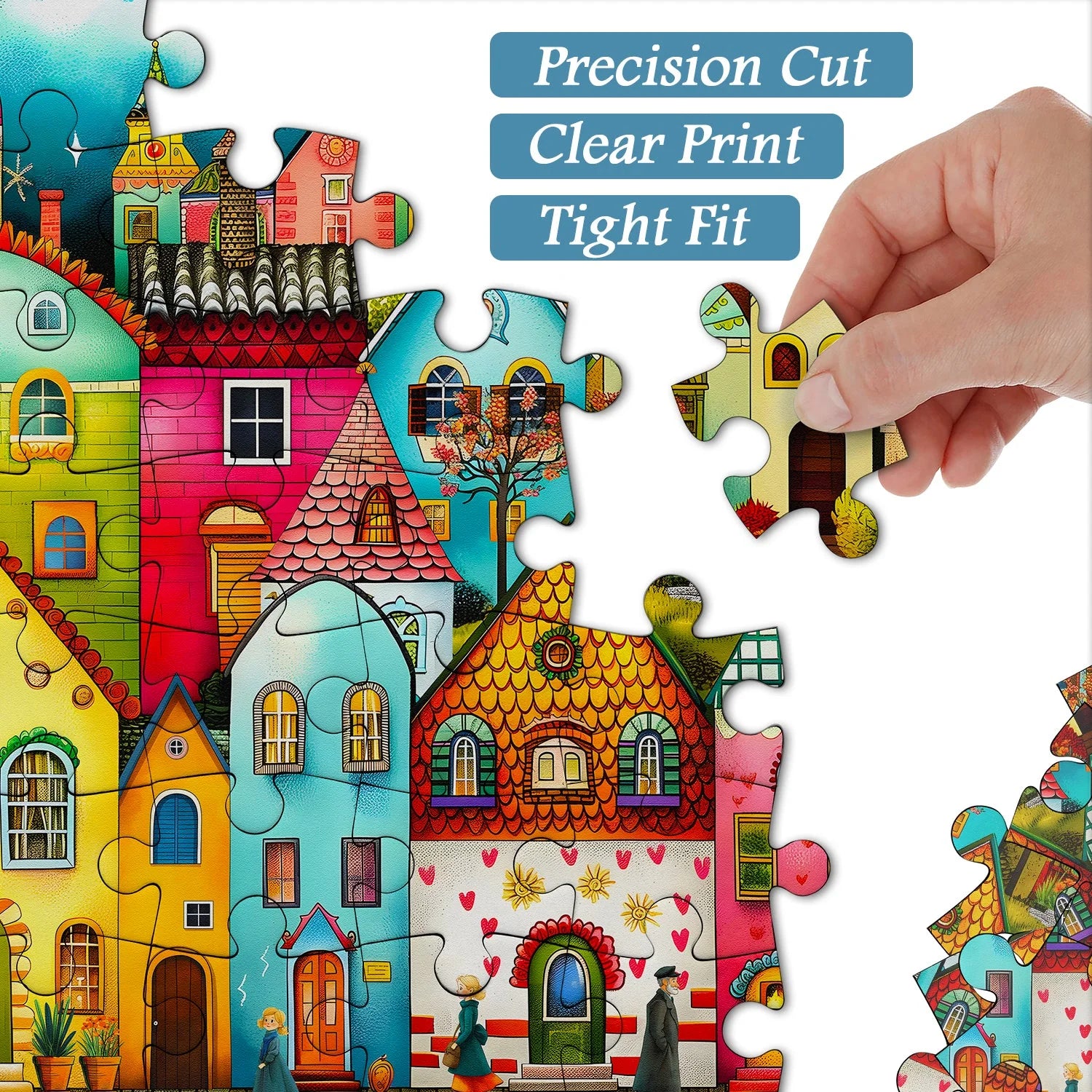Colorful Town Jigsaw Puzzle 1000 Pieces