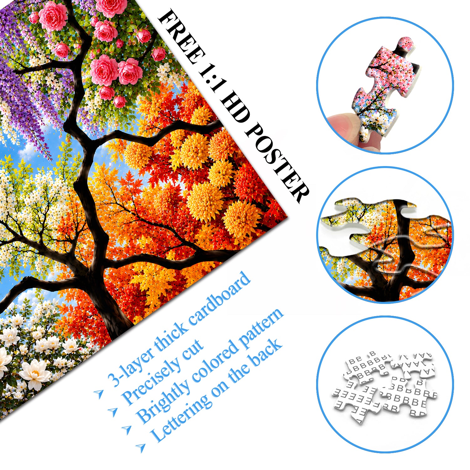 Four Seasons in Bloom Jigsaw Puzzle 1000 Pieces