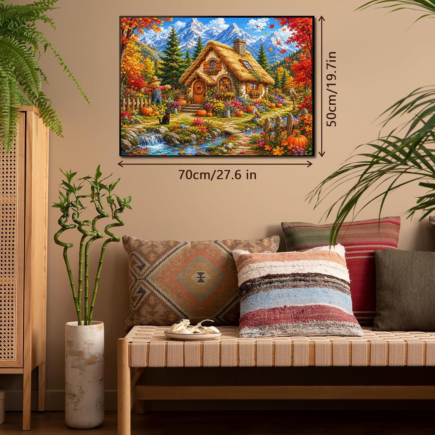 Herbst-Kürbis-Cottage-Puzzle, 1000 Teile