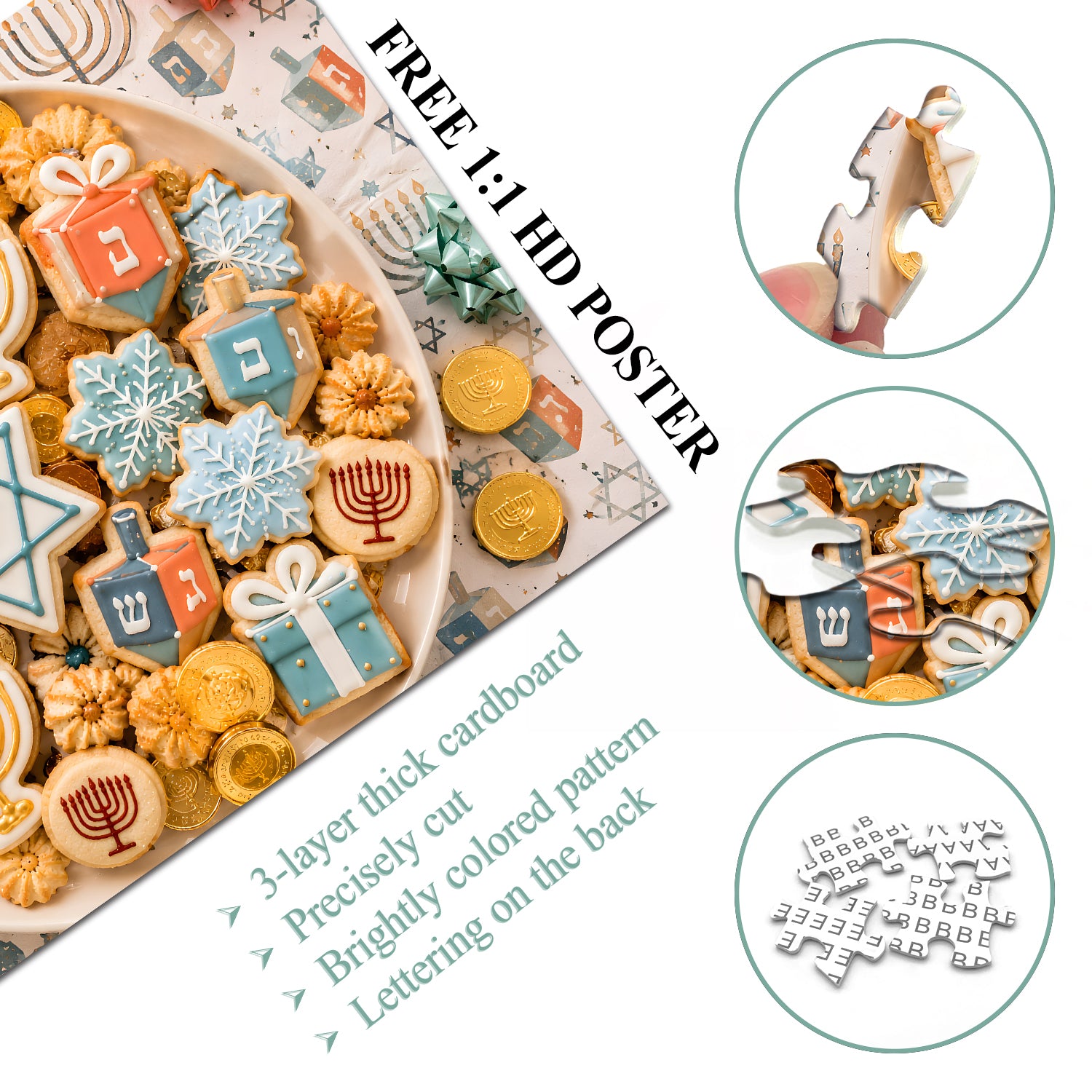 Hanukkah Cookie Feast Jigsaw Puzzle 1000 Pieces