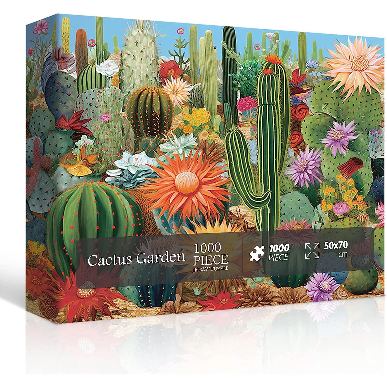 Pickforu® Puzzle de Jardín de Flores de Cactus 1000 Piezas
