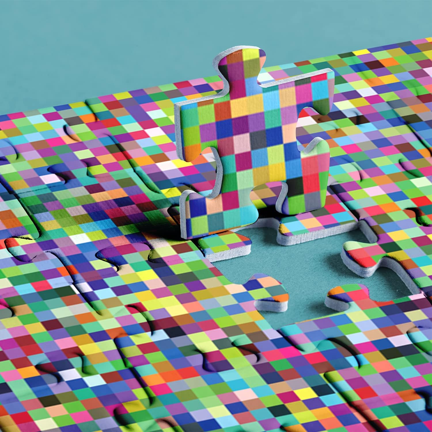 Pickforu® Puzzles impossibles mosaïques colorées 1000 pièces