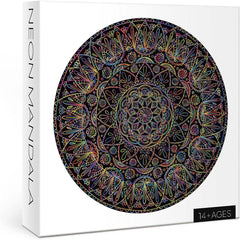 Pickforu® Neon Line Mandala Jigsaw Puzzle 1000 pièces