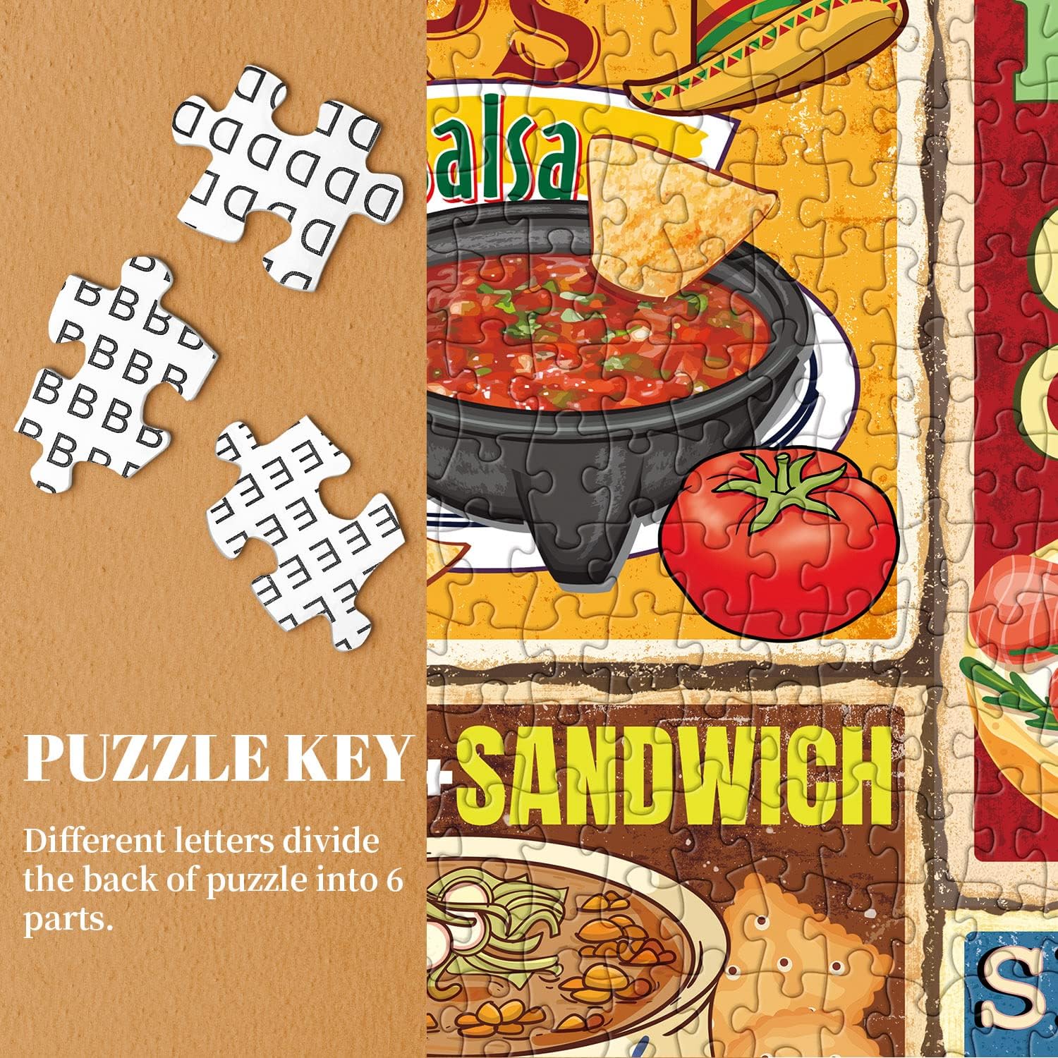 Pickforu® Classic Food Jigsaw Puzzle 1000 Pieces