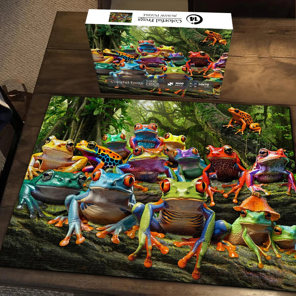 Colorful Frog Jigsaw Puzzle 1000 Pieces