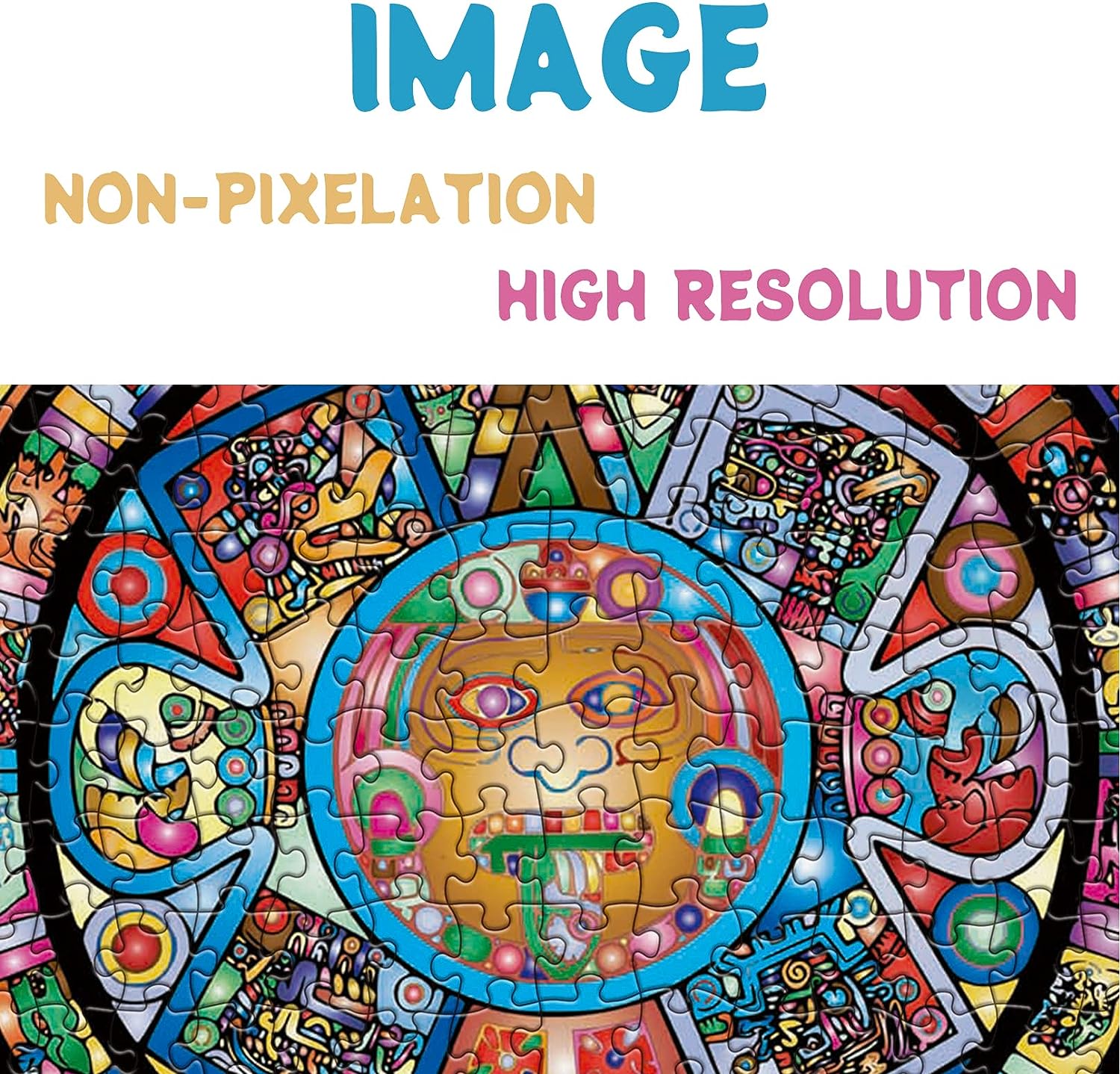 Pickforu® Aztec totem Mandala Jigsaw Puzzle 1000 Pieces