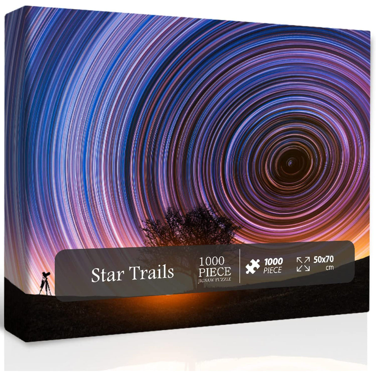 Pickforu® Puzzle coloré Star Trails 1000 pièces