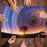 Pickforu® Colorful Star Trails Jigsaw Puzzle 1000 Pieces