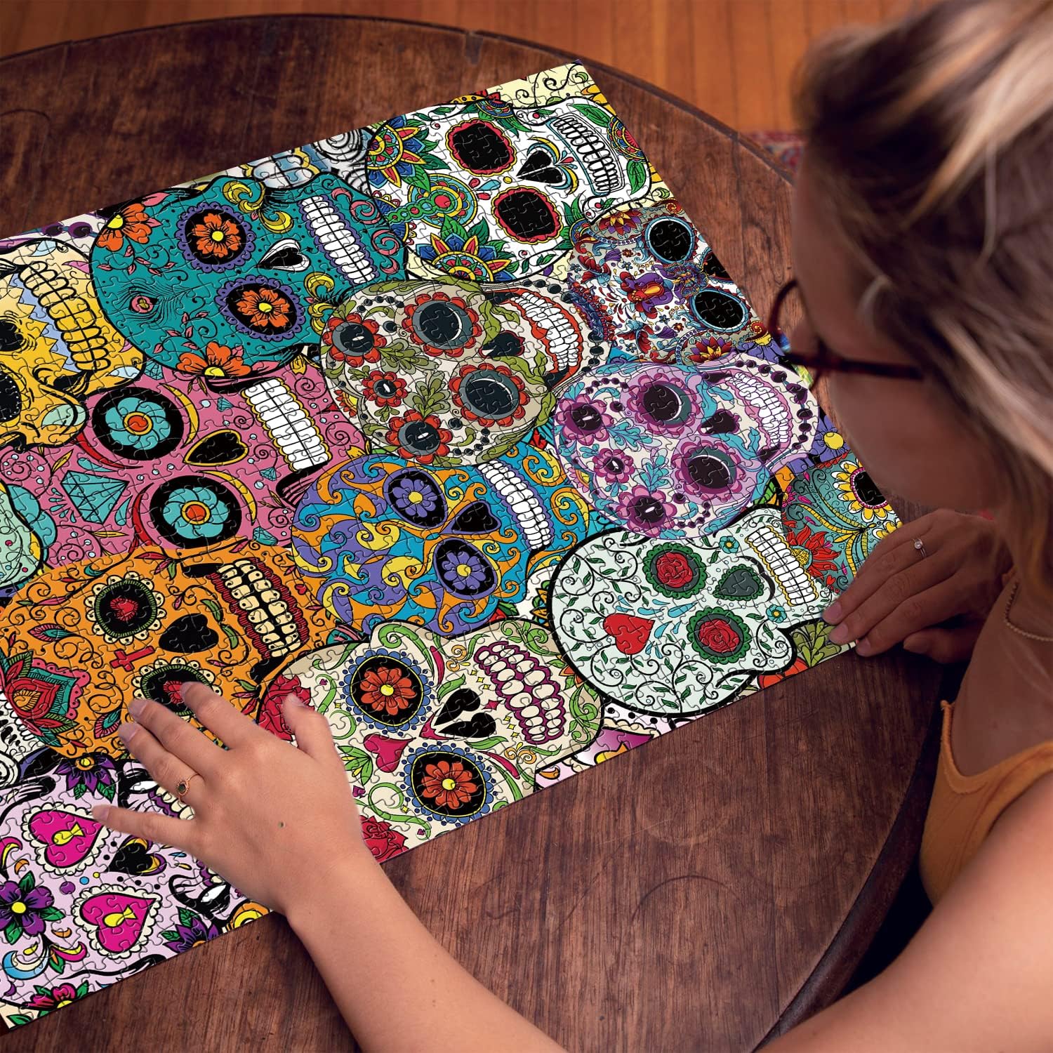 Pickforu® Day of The Dead Sugar Skull Jigsaw Puzzle 1000 pièces