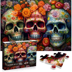 Pickforu® Day of The Dead Sugar Skull Jigsaw Puzzles 1000 Pieces