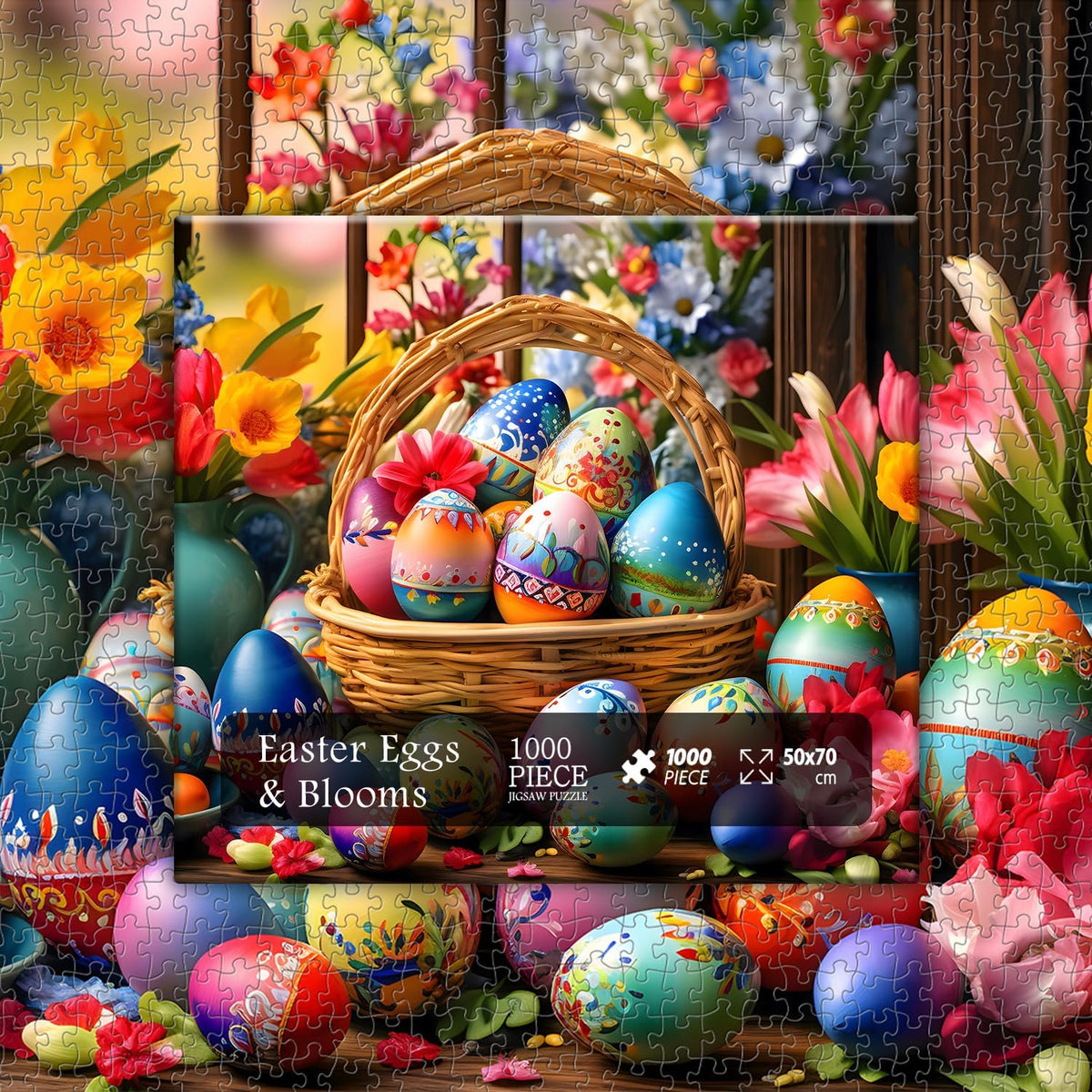 Easter Eggs Flower Jigsaw Puzzle 1000 Pieces