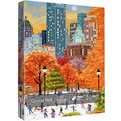 Pickforu® Fall Central Park Jigsaw Puzzles 1000 Pieces