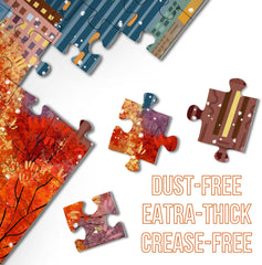 Pickforu® Fall Central Park Jigsaw Puzzles 1000 Pieces