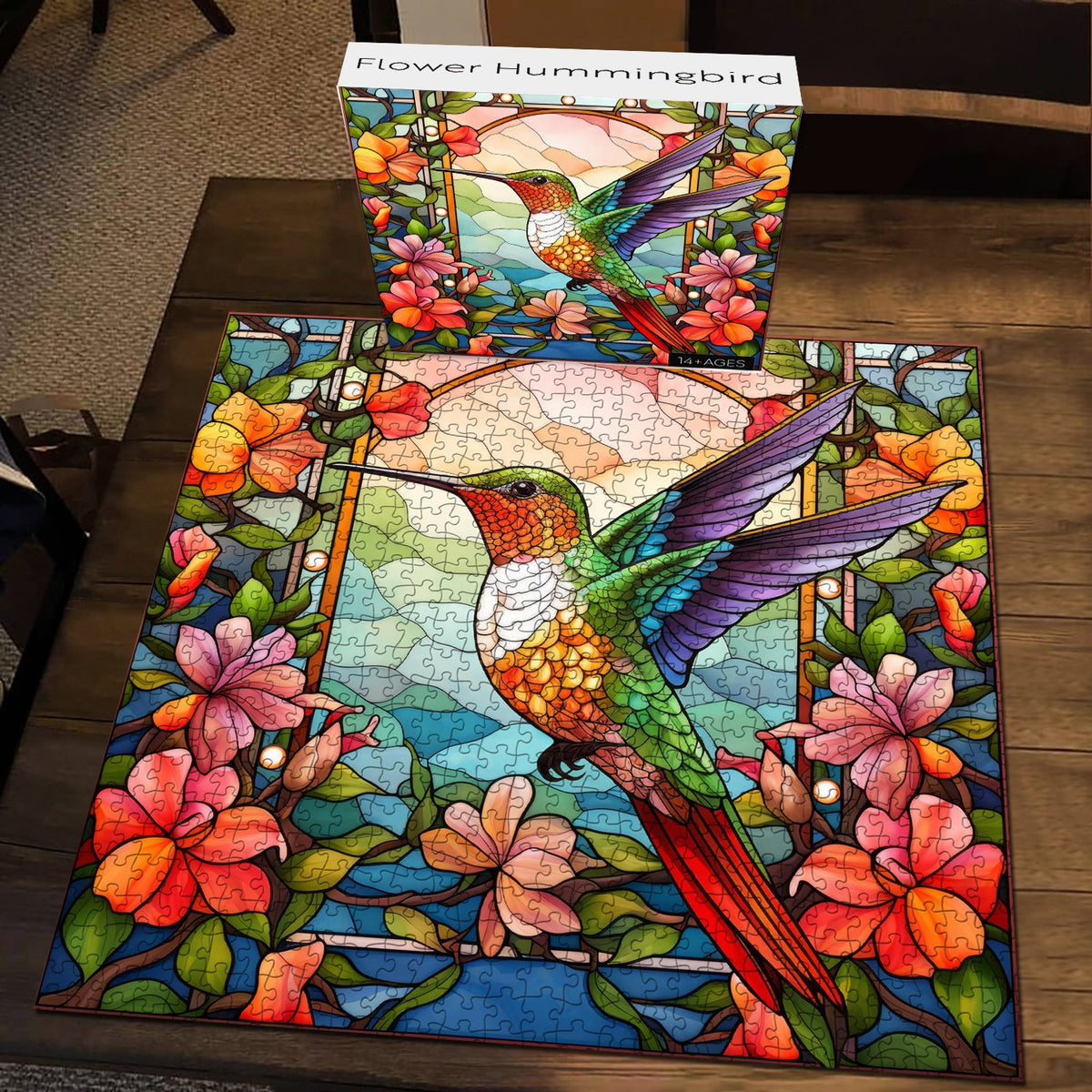 Flower Hummingbird Jigsaw Puzzle 1000 Pieces