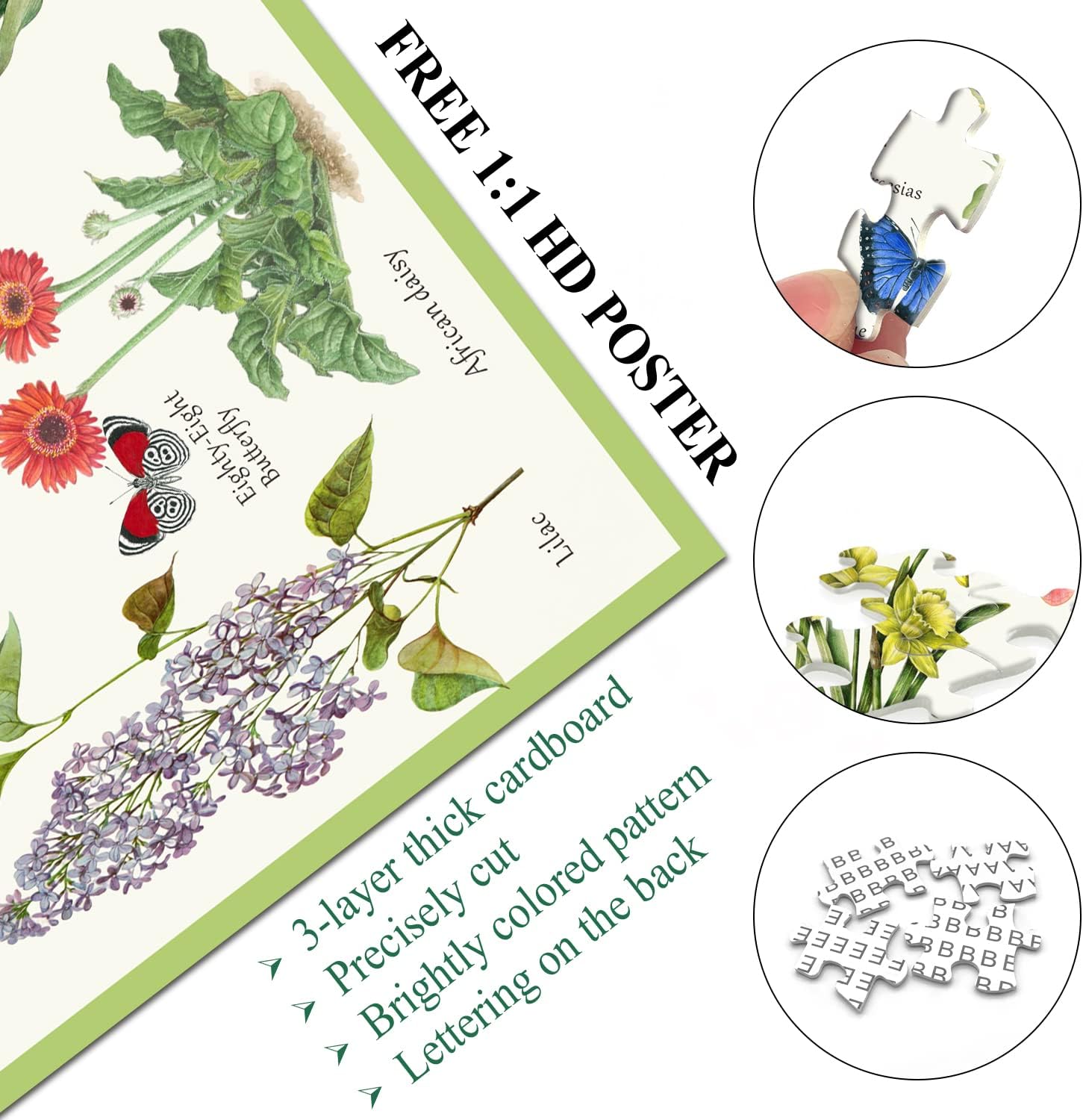 Pickforu® Gartenpflanzen-Puzzle 1000 Teile