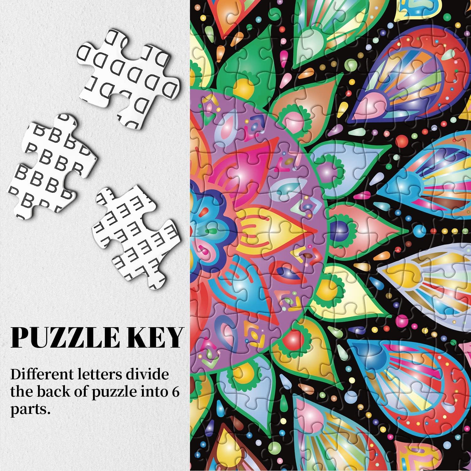 Pickforu® Puzzle Mandala Geométrico 1000 Piezas