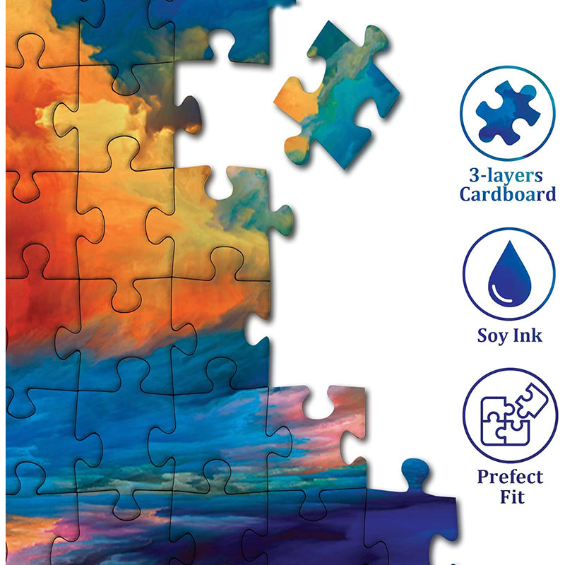 Pickforu® Gradient Rainbow Colorful Challenging Jigsaw Puzzles 1000 Pieces