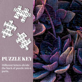 Pickforu® Impossible Purple Succulent Jigsaw Puzzle 1000 Pieces