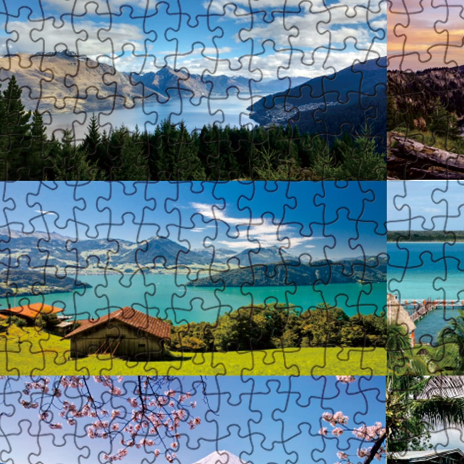 Pickforu® Puzzle Paisaje del Lago 1000 piezas