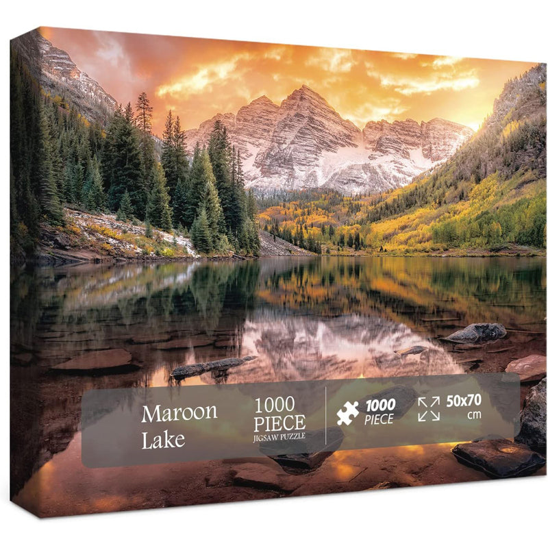 Maroon Lake Scenic Jigsaw Puzzles 1000 Pieces