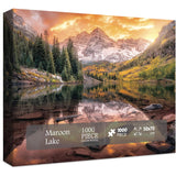 Pickforu® Maroon Lake Scenic Jigsaw Puzzles 1000 Pieces