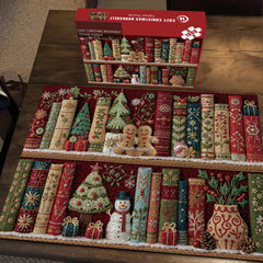 Gemütliche Weihnachtsbuchschule Puzzle 1000 Stücke